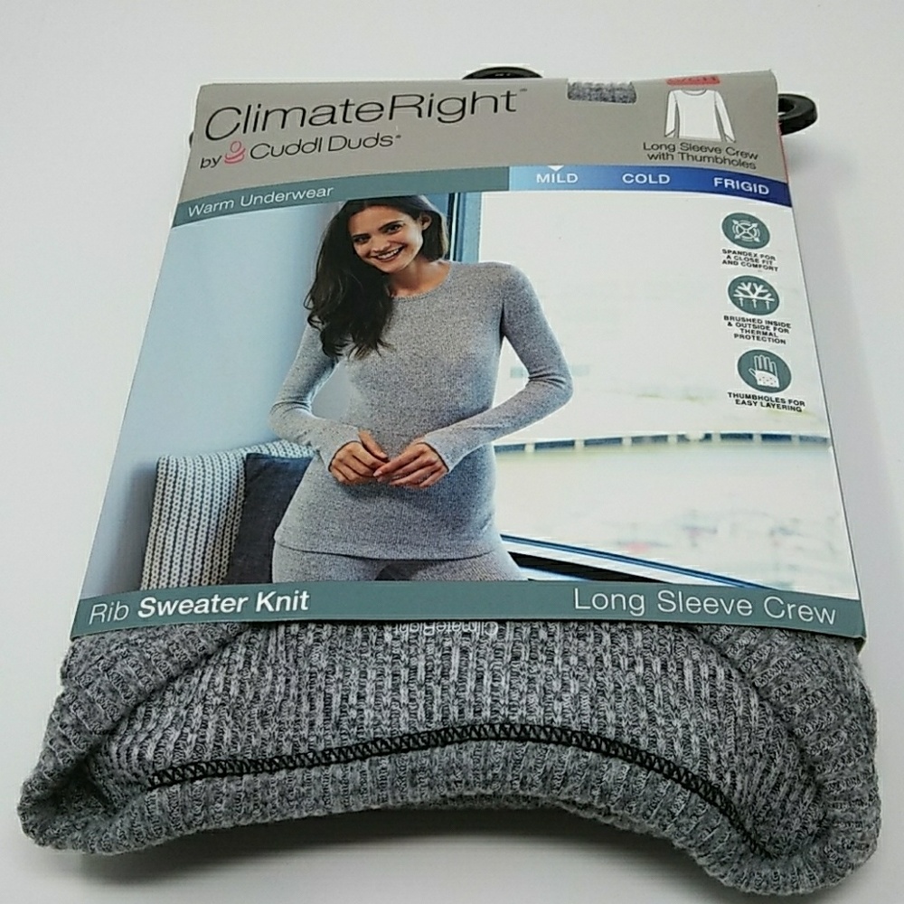 Small ClimateRight by Cuddl Duds long sleeve crew